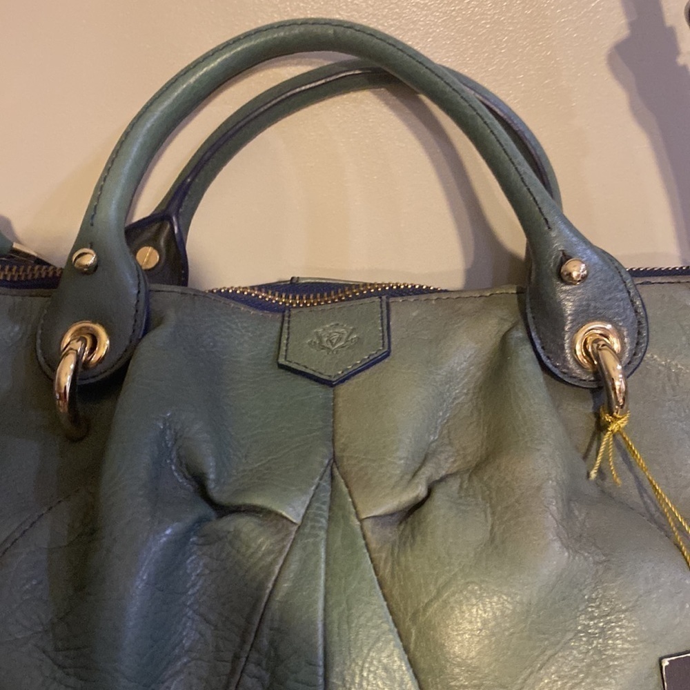 Tre Vero leather satchel purse crossbody bag removable strap - Picture 7 of 11
